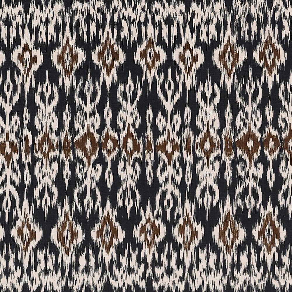 Thibaut Atlas Ikat Fabric in Basalt Black